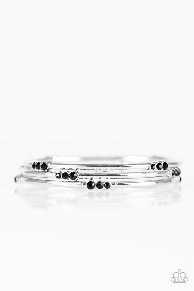 Pulsera Paparazzi ~ El brillo es mi básico - Negro