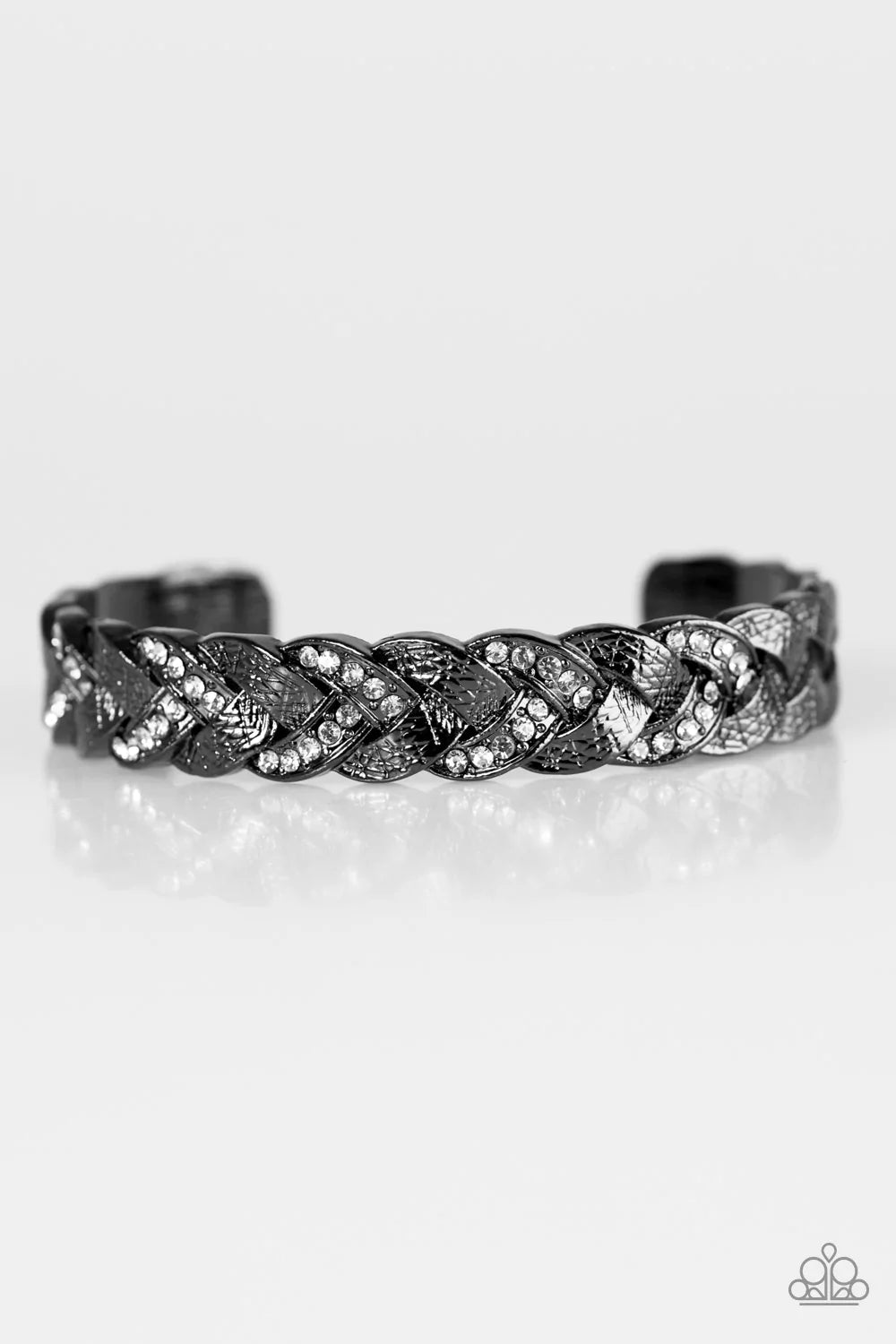 Pulsera Paparazzi ~ Brillo cegador - Negro