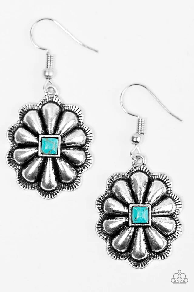 Paparazzi Earring ~ Canyon Daisy - Blue