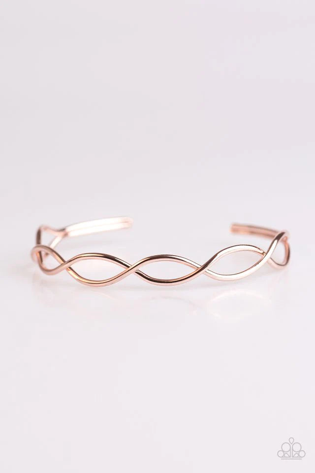 Paparazzi Bracelet ~ Big City Lights - Rose Gold