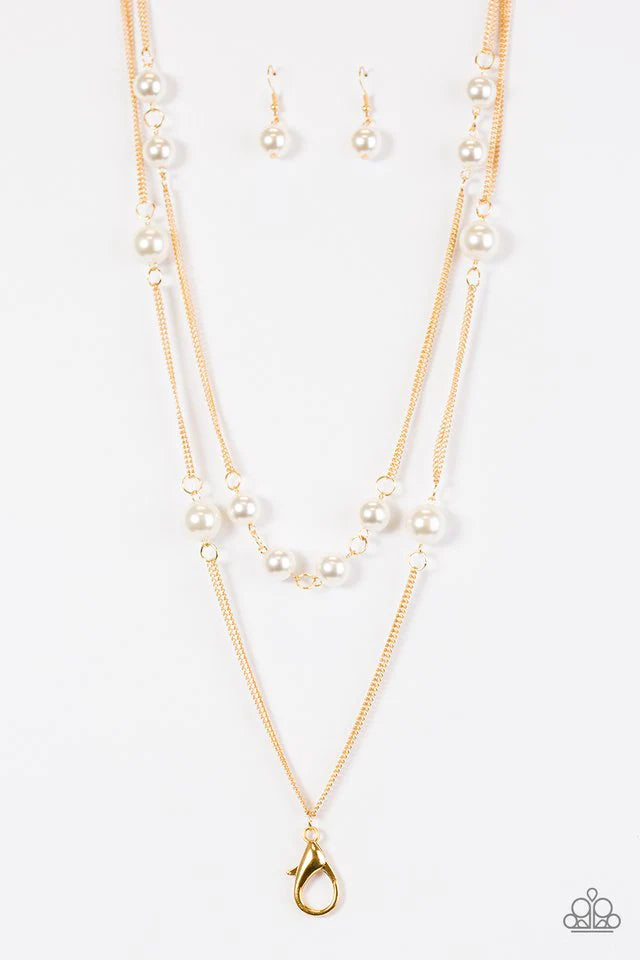 Paparazzi Necklace ~ My Main GLAM - White