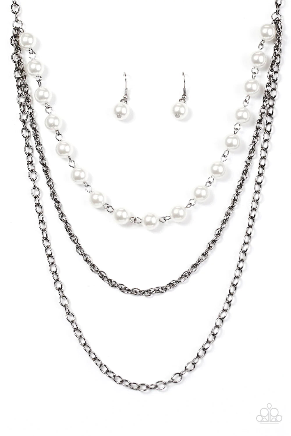 Paparazzi Necklace ~ Right On The Money - White