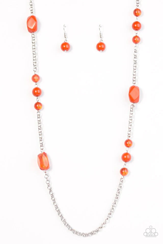 Collar Paparazzi ~ Ya es famoso - Naranja