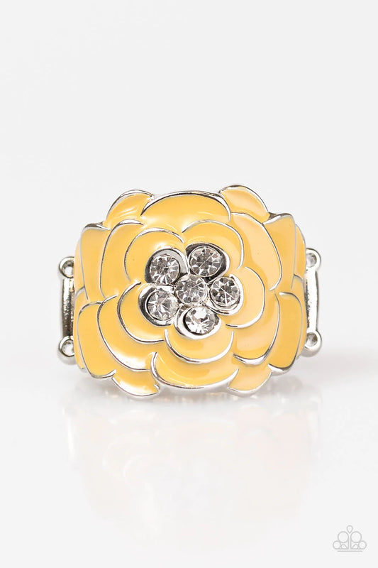 Paparazzi Ring ~ Orchid Cascades - Yellow