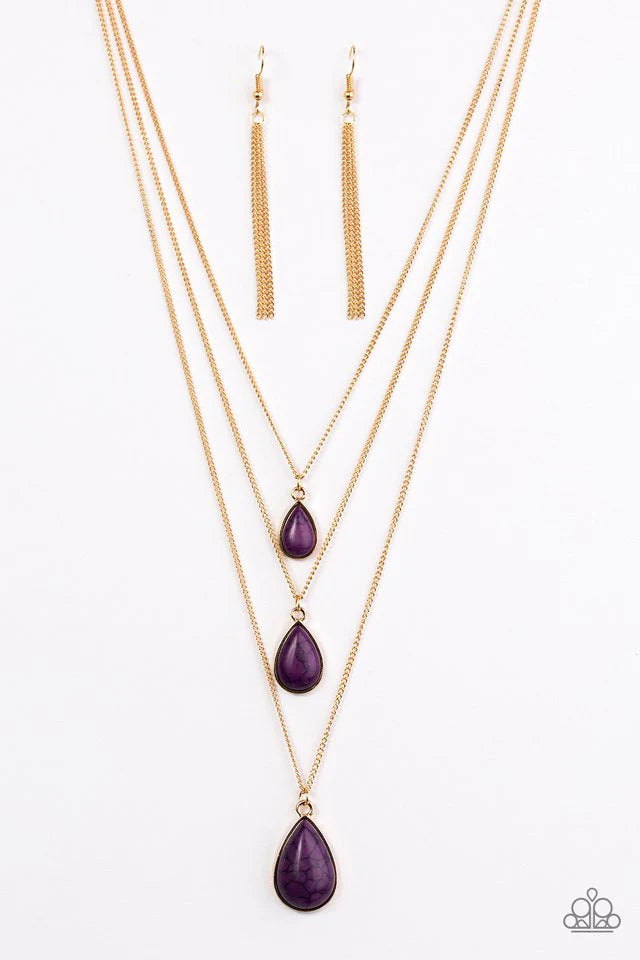 Collar Paparazzi ~ Lágrimas de montaña - Púrpura