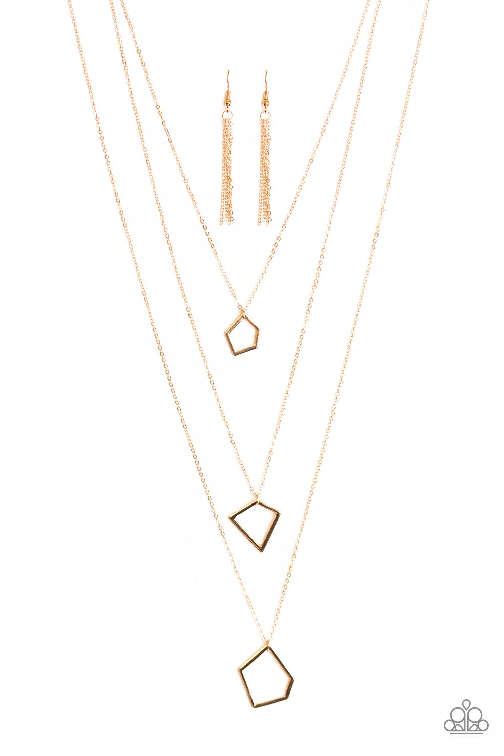 Collar Paparazzi ~ ¡Estás GEO-eando hacia abajo! - Oro