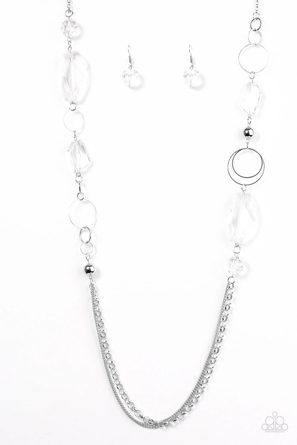 Paparazzi Necklace ~ A JEWEL In The Rough - White