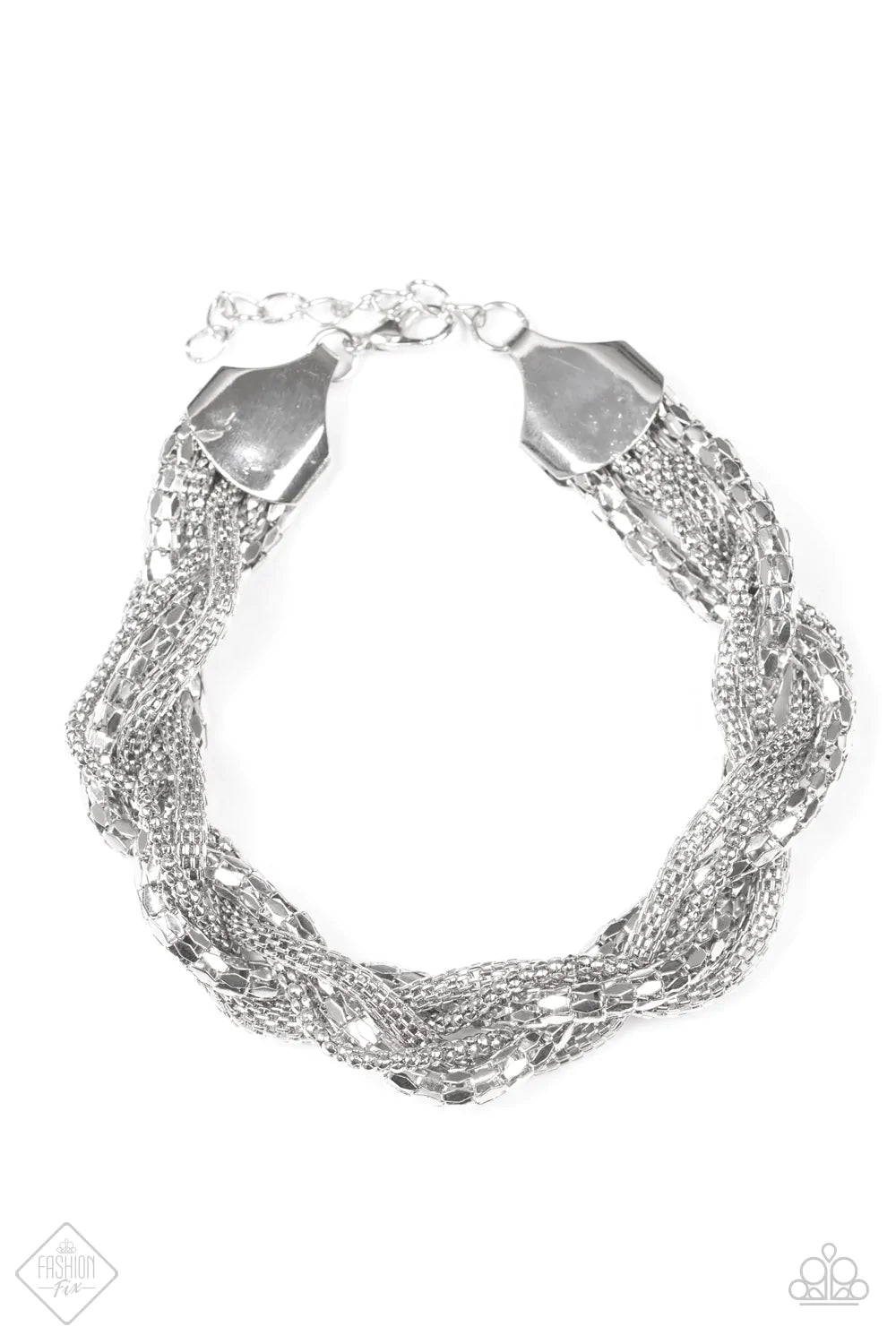 Pulsera Paparazzi ~ Metal Marvel - Plata