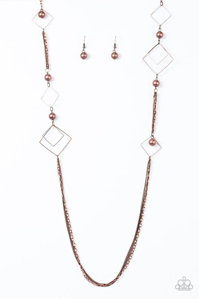 Paparazzi Necklace ~ A Fashionable Frame Of Mind - Copper