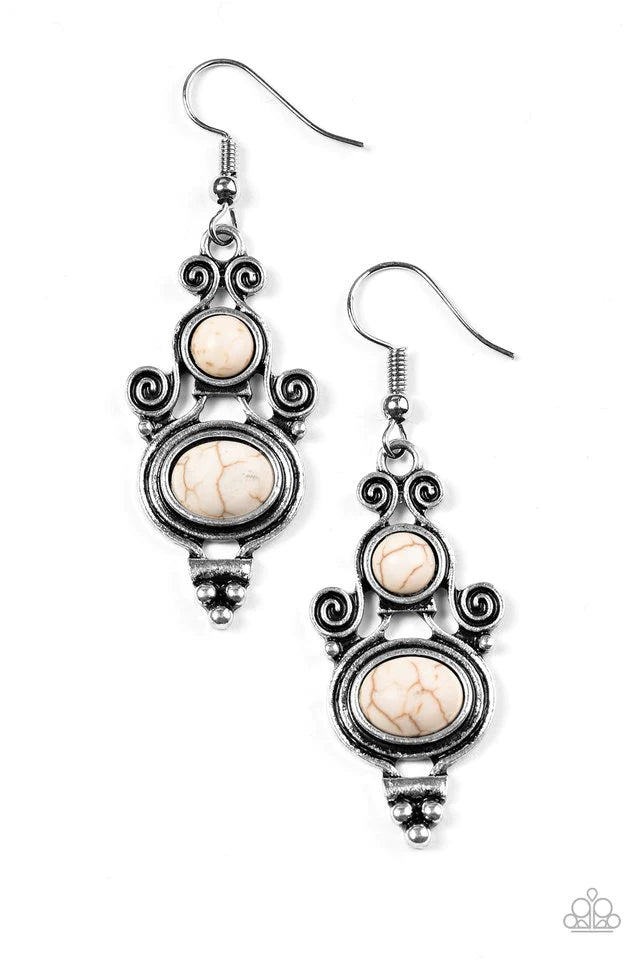 Paparazzi Earring ~ Hope For The WEST - White