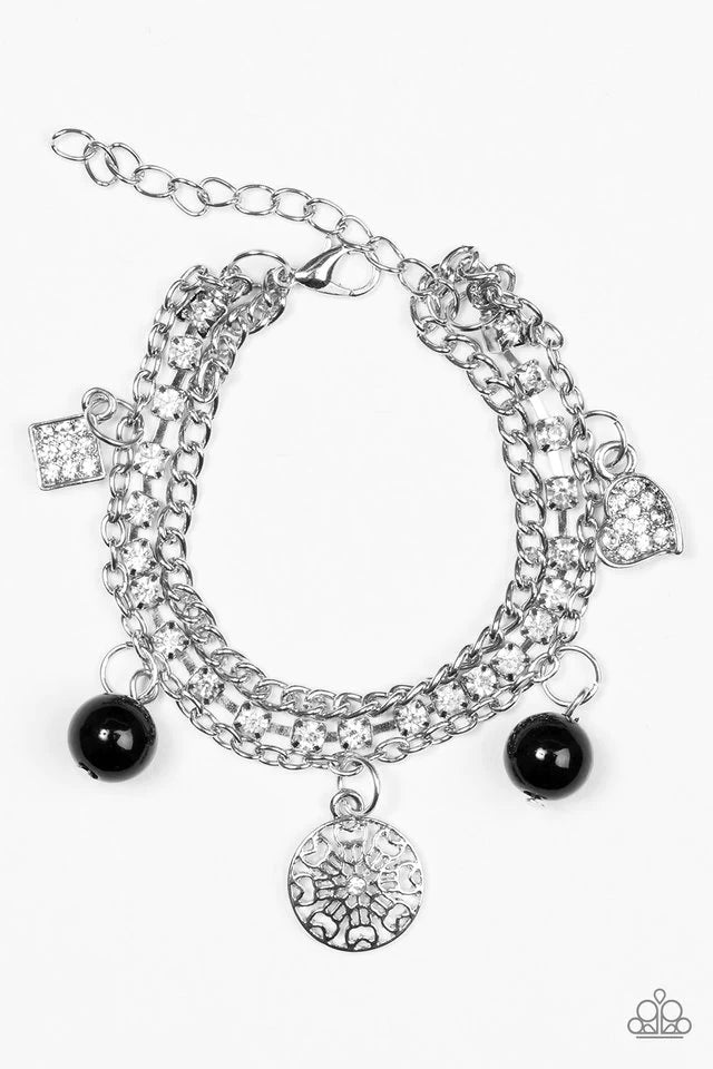 Pulsera Paparazzi ~ Hollywood Sweetheart - Negro