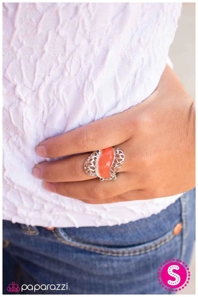 Anillo de paparazzi: en el lugar correcto - Naranja