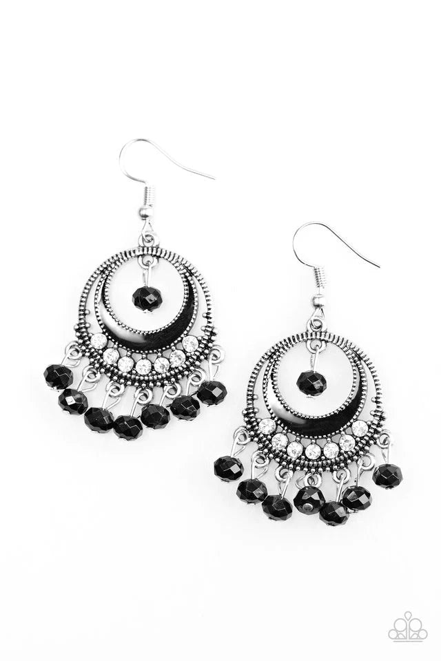 Paparazzi Earring ~ Meet Me At Midnight - Black