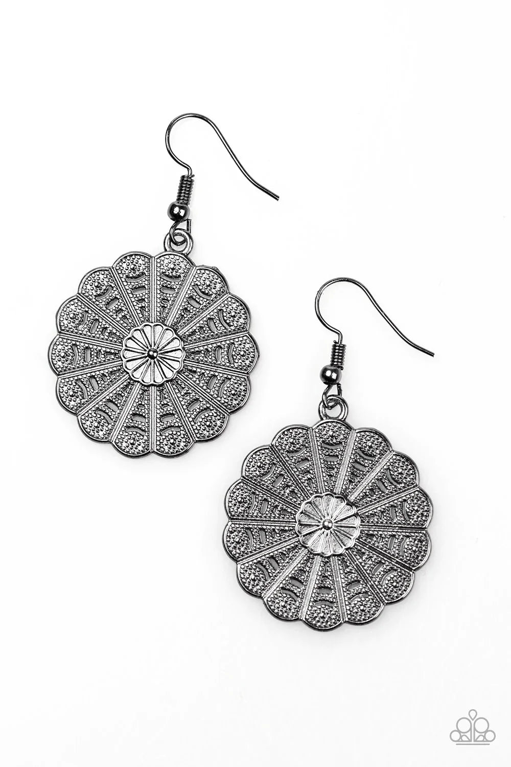 Paparazzi Earring ~ Wildflower Wonder - Black