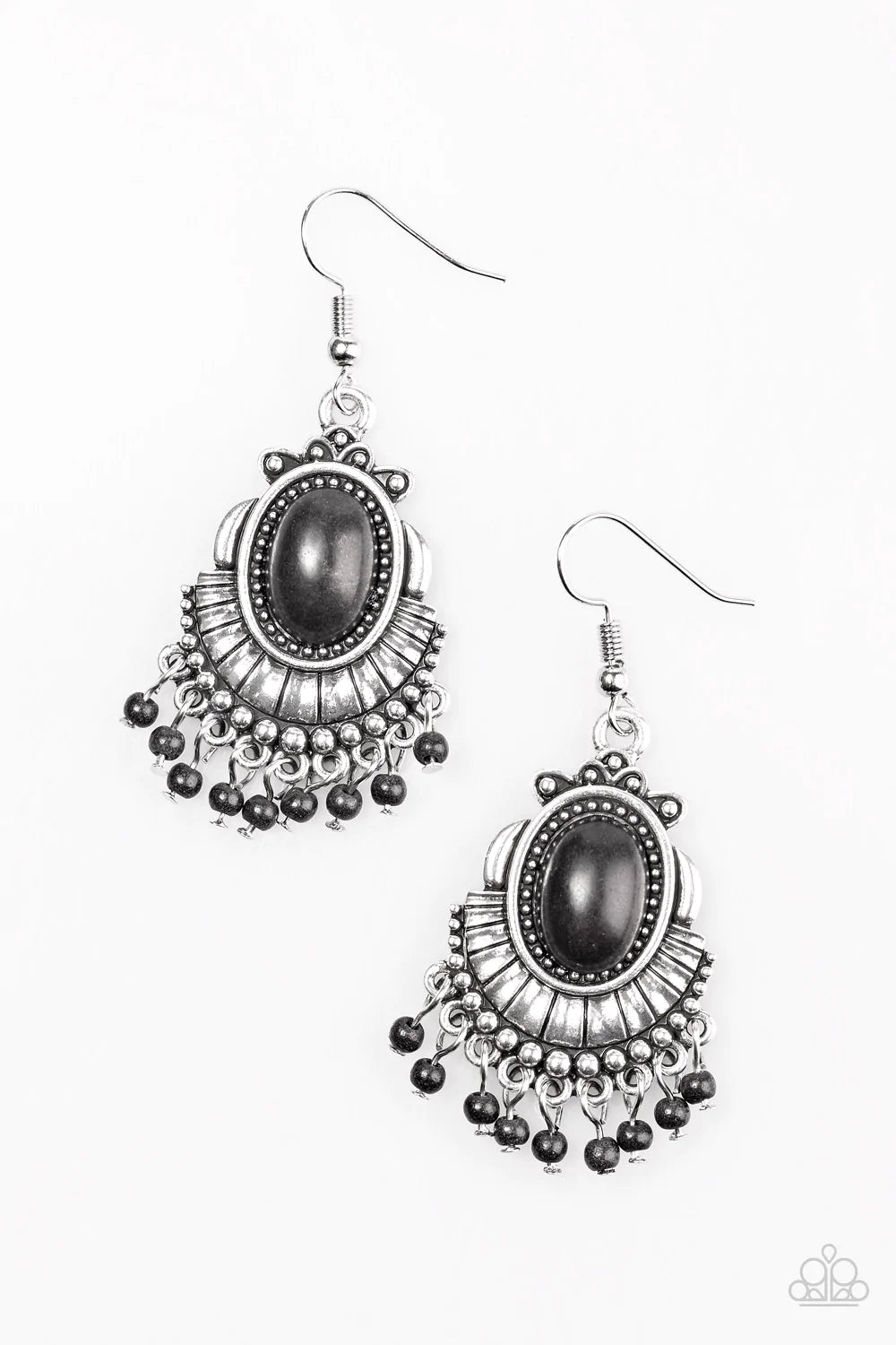 Paparazzi Earring ~ Incan Empress - Black