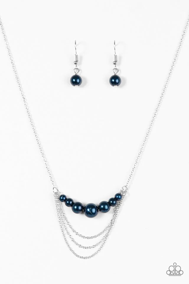 Paparazzi Necklace ~ When POSH Comes To Shove - Blue