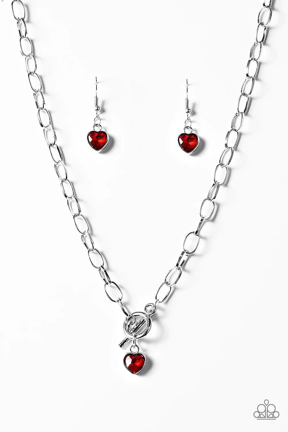 Paparazzi Necklace ~ Let Your Heart Shine - Red