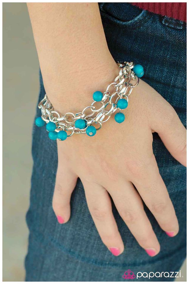 Pulsera Paparazzi ~ Links of Luxury - Azul