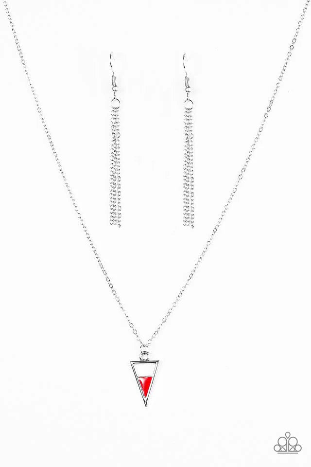 Paparazzi Necklace ~ Girl With Edge - Red