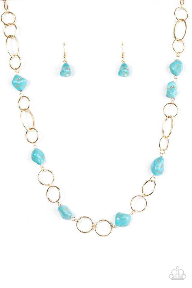 Paparazzi Necklace ~ Canyon Trip - Blue