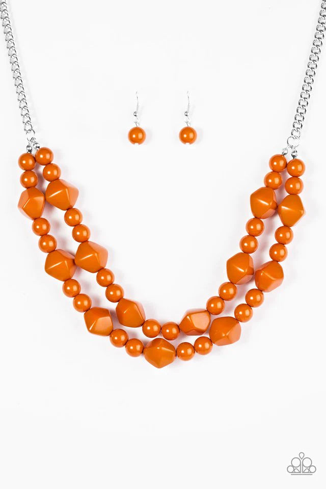 Collar Paparazzi ~ Galapagos Glam - Naranja