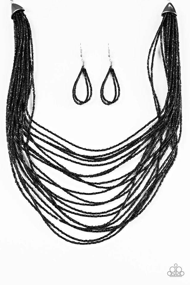 Collar Paparazzi ~ Resplandor de la Edad de Hielo - Negro