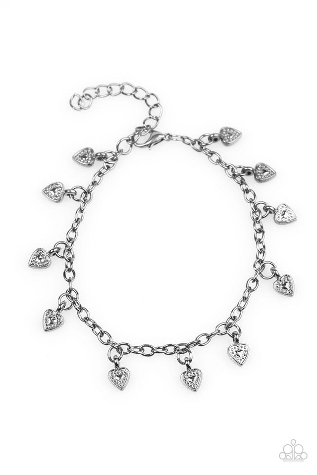 Pulsera Paparazzi ~ Más cerca del corazón - Negro