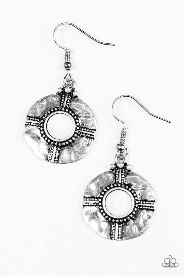 Paparazzi Earring ~ Southern Oasis - White
