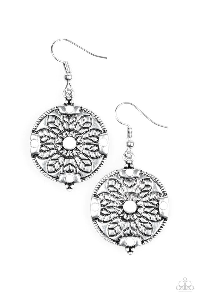 Paparazzi Earring ~ Second Spring - White