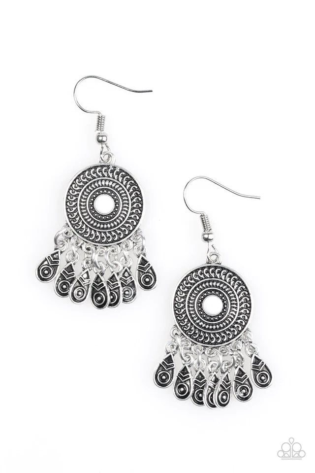 Paparazzi Earring ~ Sahara Sunsets - White
