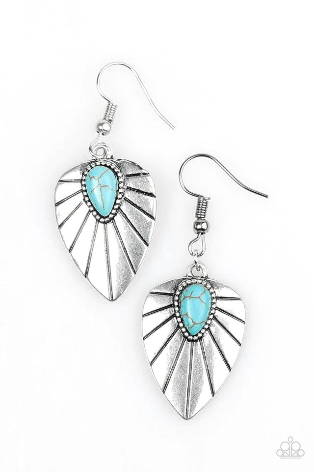 Paparazzi Earring ~ Wild Palms - Blue