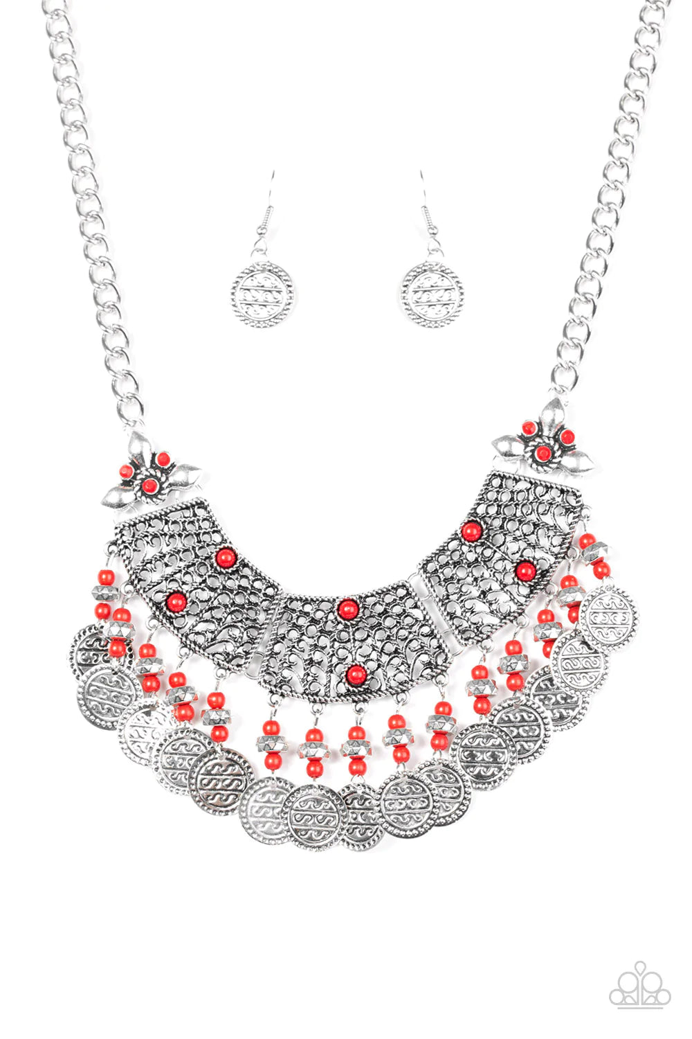 Paparazzi Necklace ~ I Am EMPRESS-ed - Red