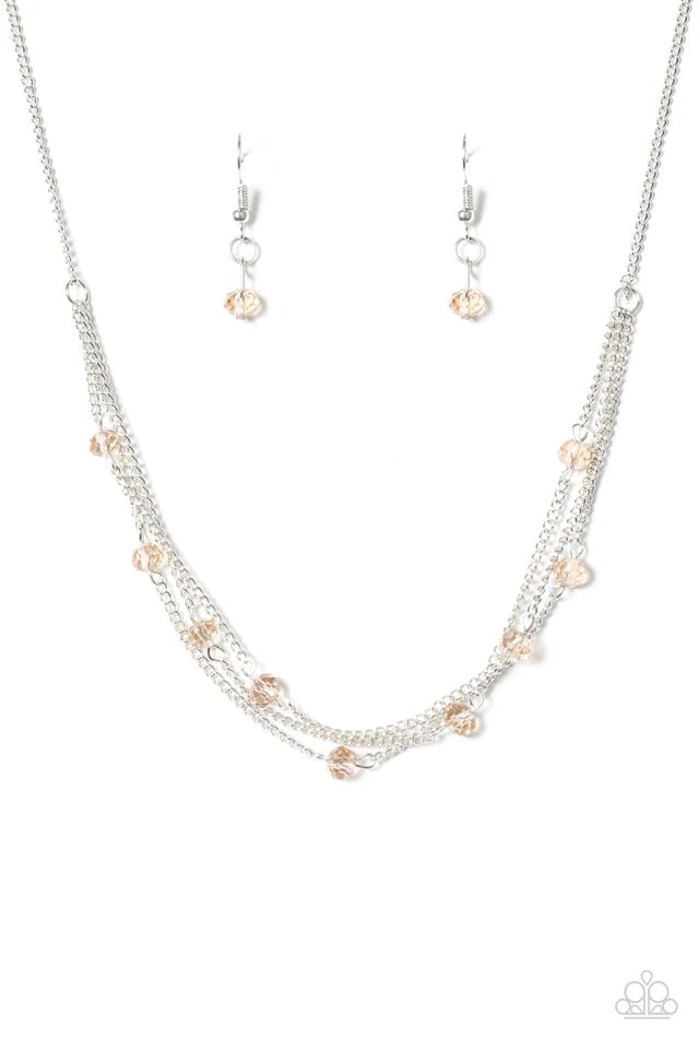 Paparazzi Necklace ~ Sparkle Brilliantly - Brown