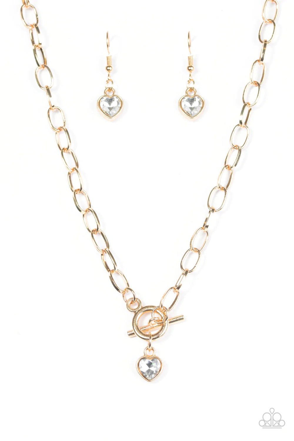 Collar Paparazzi ~ Deja que tu corazón brille - Oro