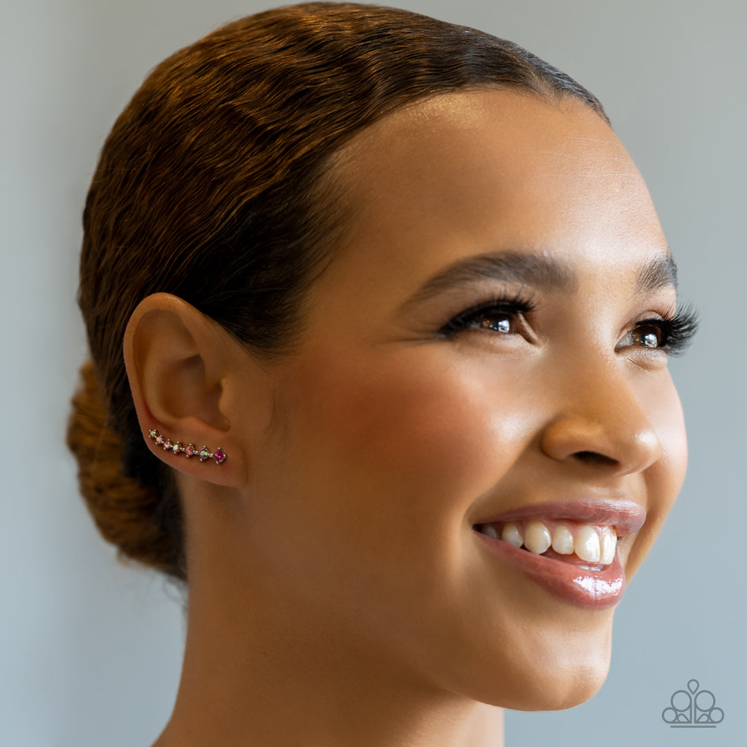 Paparazzi Earring ~ STARLIGHT Show - Pink