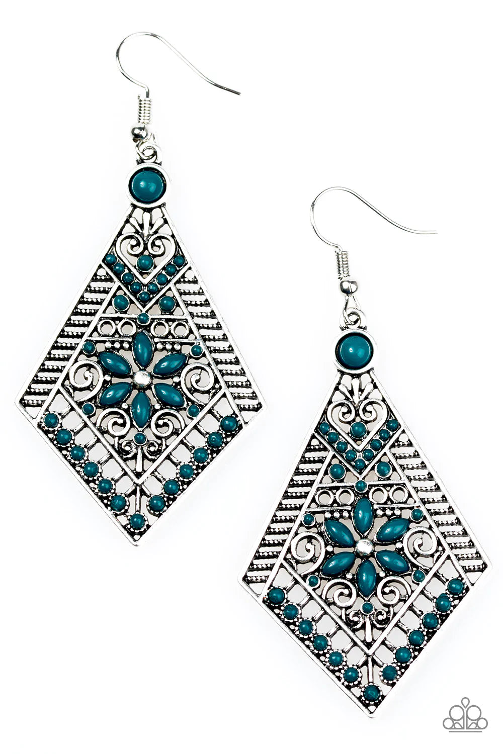 Paparazzi Earring ~ Stay Wild, Wildflower - Blue