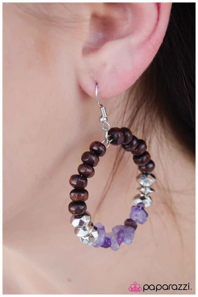 Paparazzi Earring ~ Twinkling Tranquility - Purple