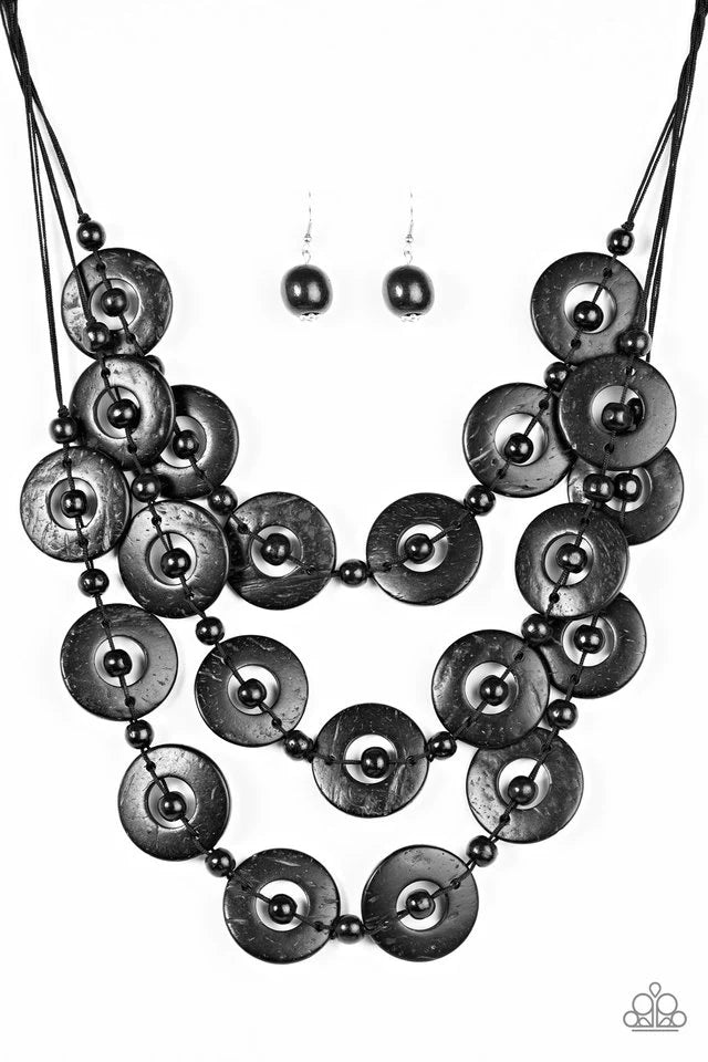 Collar Paparazzi ~ Bahama Bliss - Negro