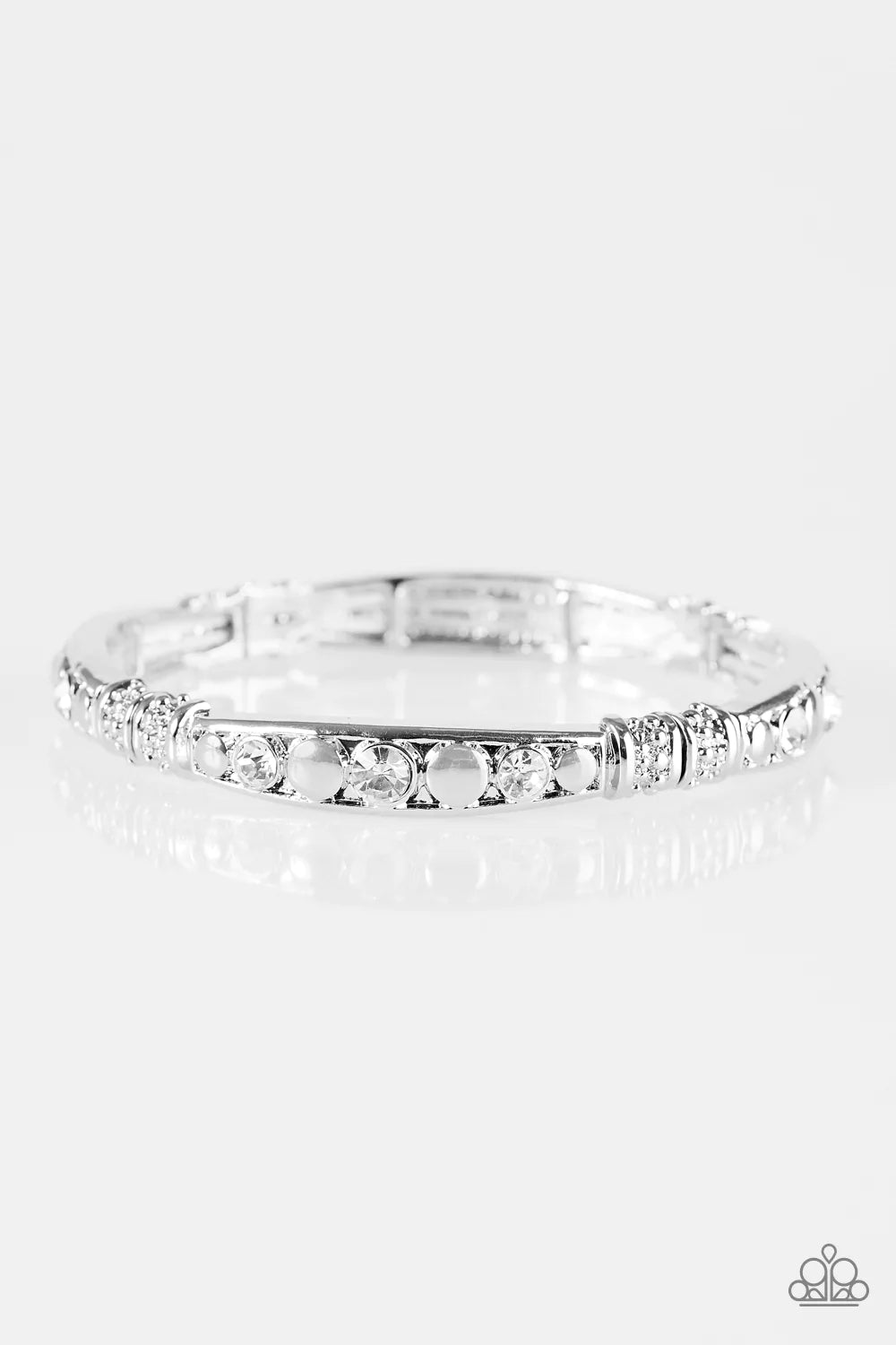 Paparazzi Bracelet ~ Glitter Goals - White