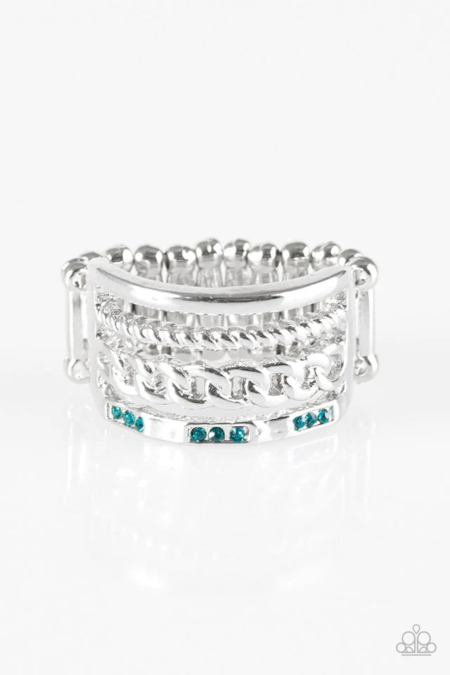 Anillo Paparazzi ~ Magnificencia desigual - Azul