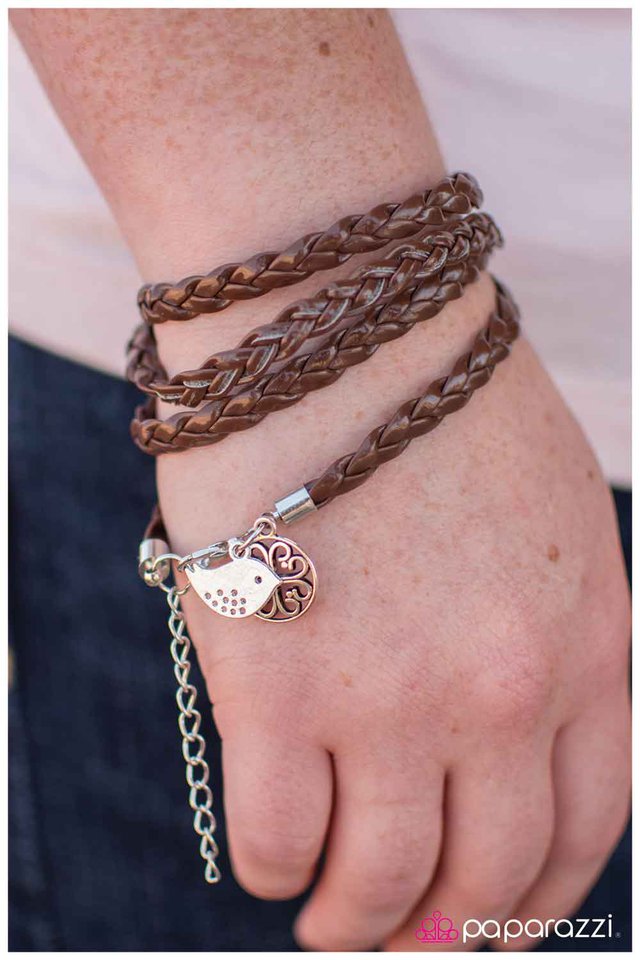 Paparazzi Bracelet ~ All Wrapped Up - Brown