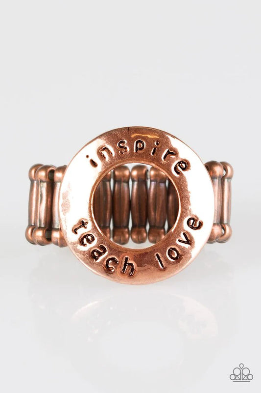 Paparazzi Ring ~ To Teach Is To Learn - Copper