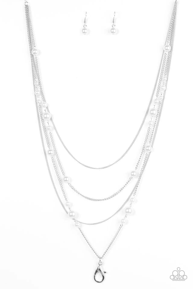 Paparazzi Necklace ~ Classical Refinement - White
