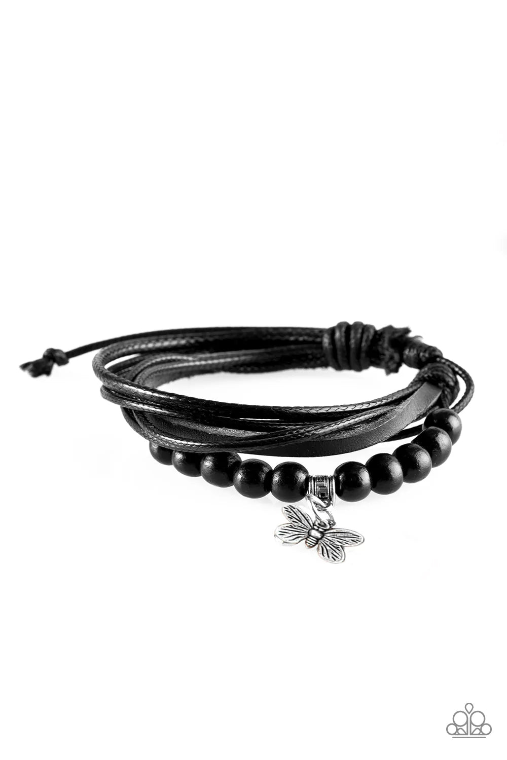 Pulsera Paparazzi ~ Butterfly Grove - Negro