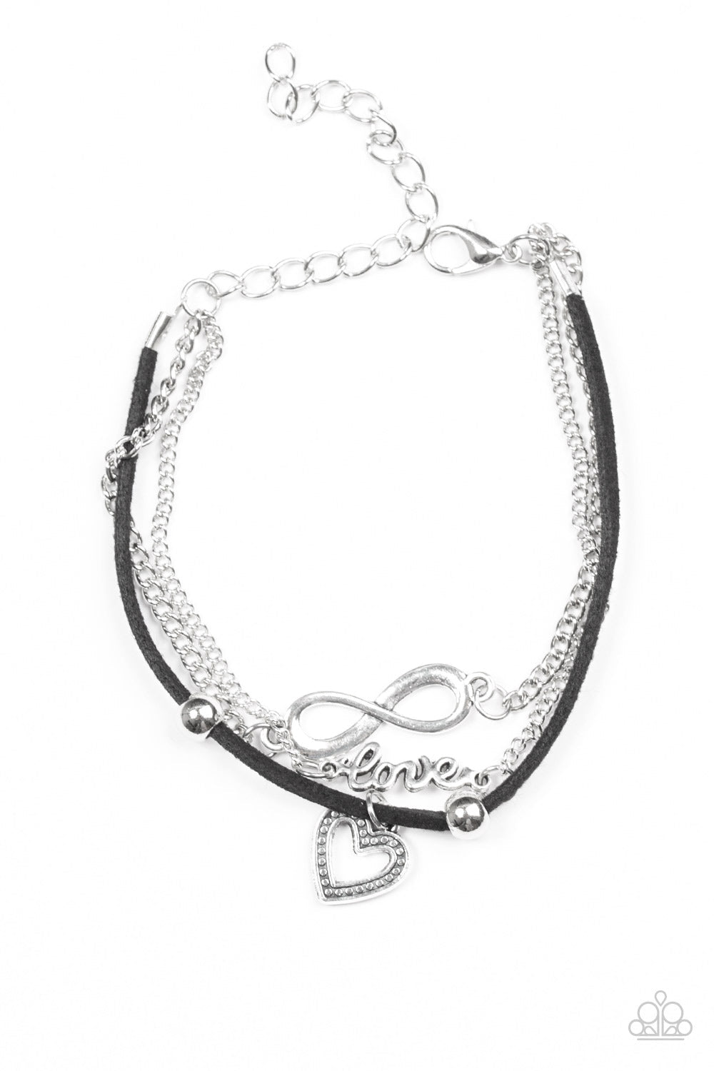 Pulsera Paparazzi ~ Laguna Love - Negra