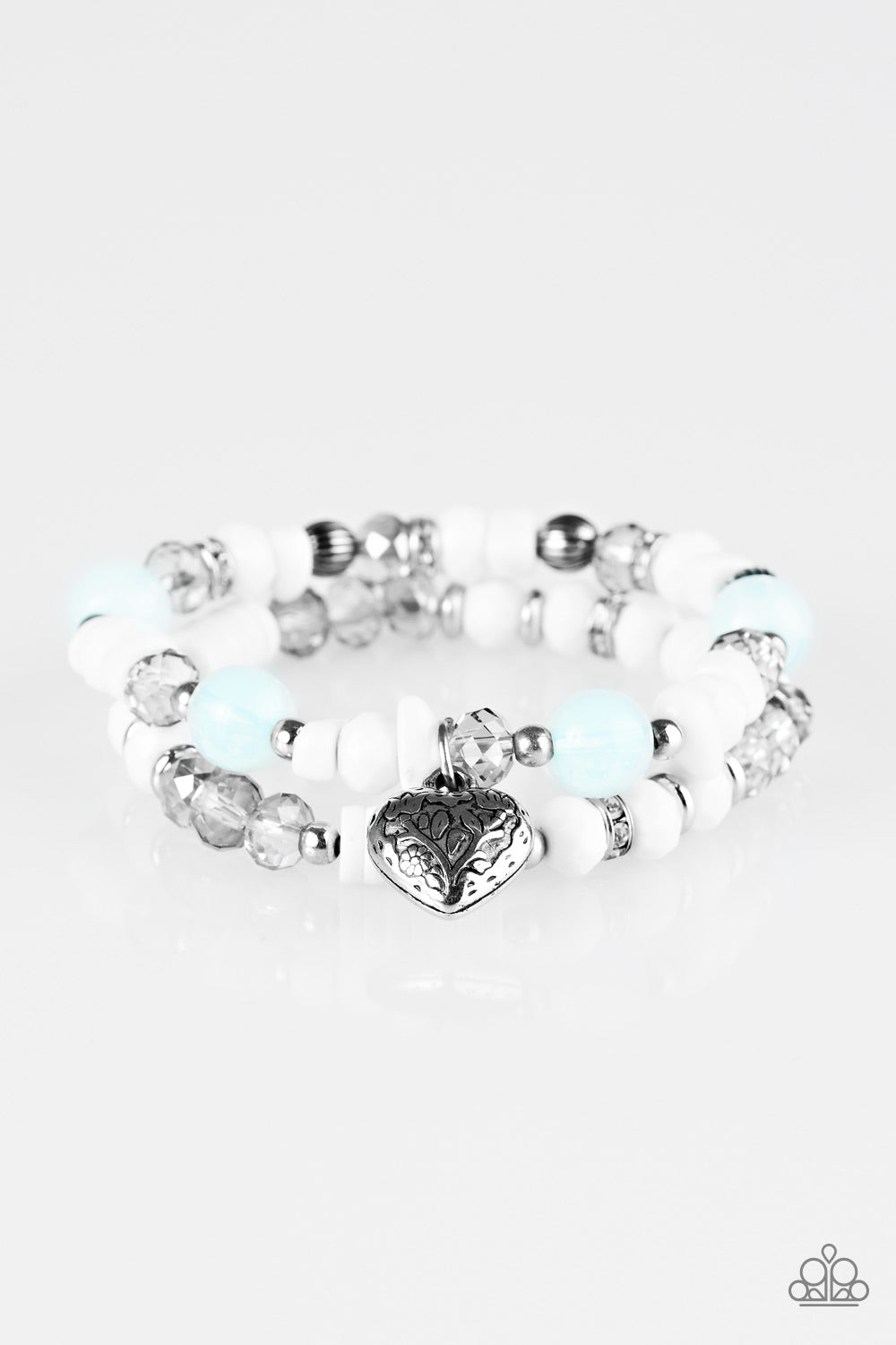 Paparazzi Bracelet ~ Writing My Own Love Story - White
