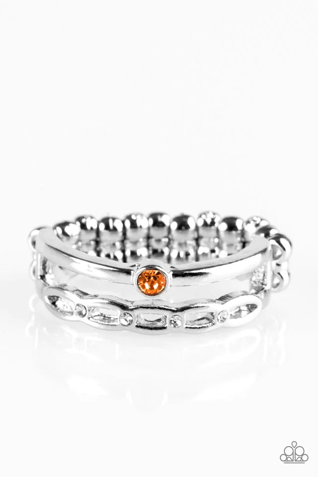 Anillo Paparazzi ~ Semana de la Moda Fabuloso - Naranja