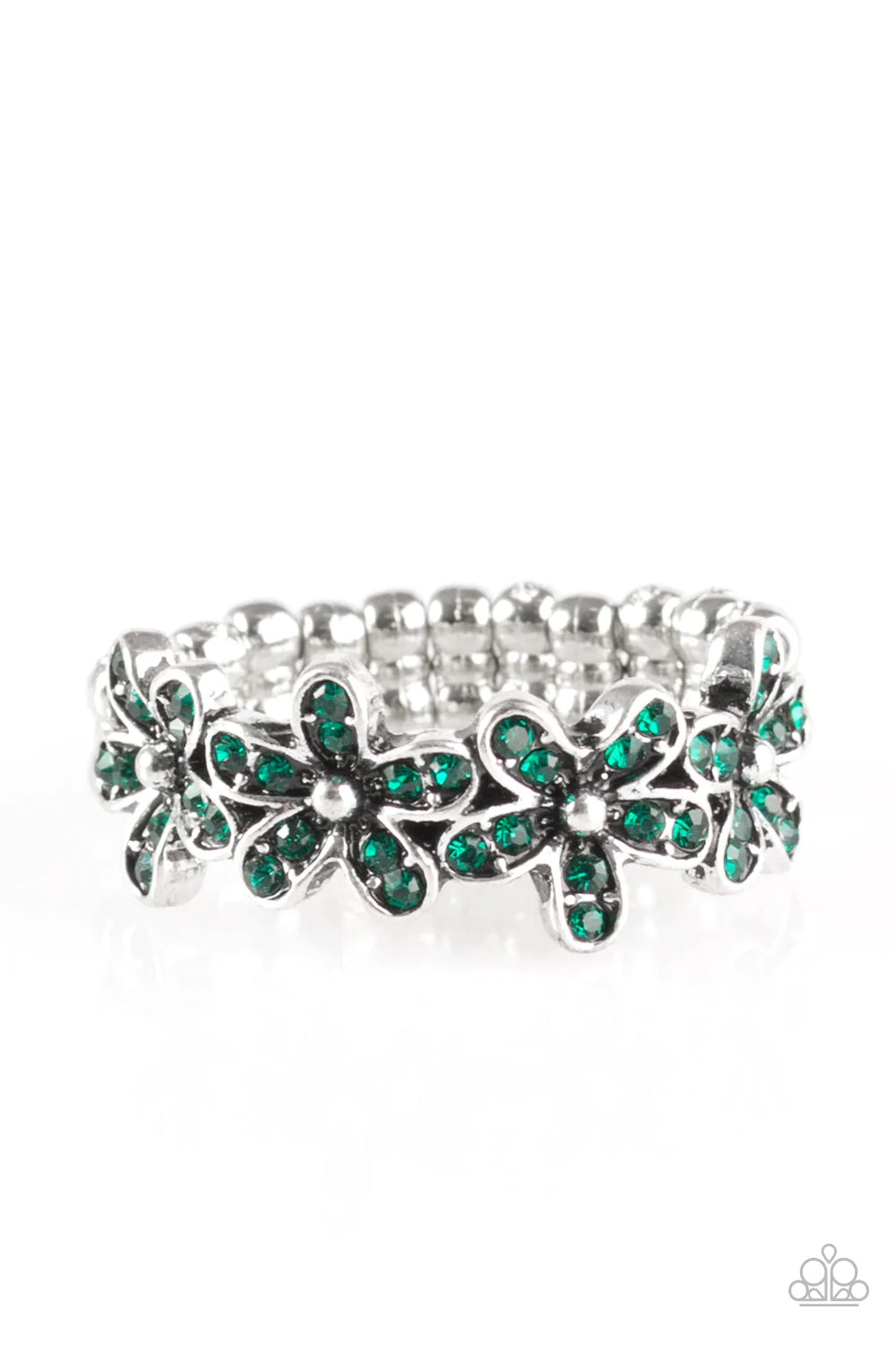 Anillo Paparazzi ~ Daisy Dazzle - Verde