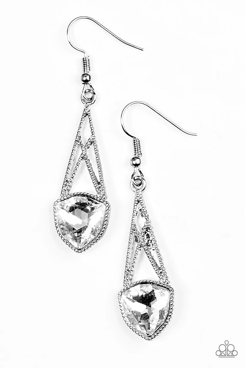 Paparazzi Earring ~ Radiating Romance - White