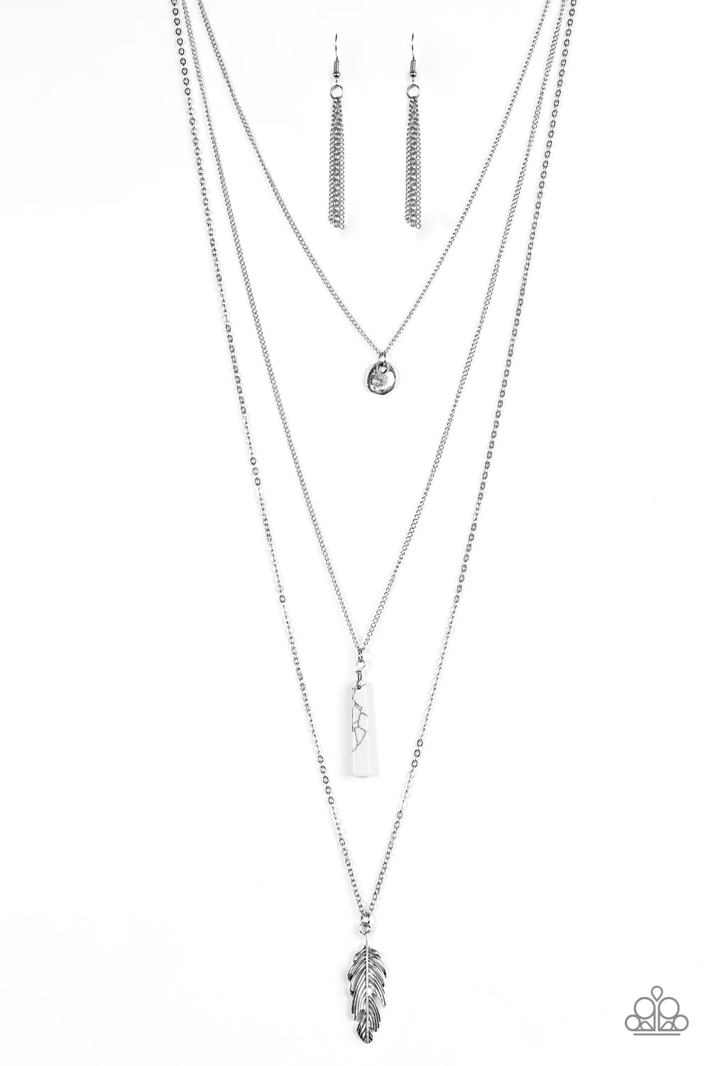 Paparazzi Necklace ~ Soaring Eagle - White